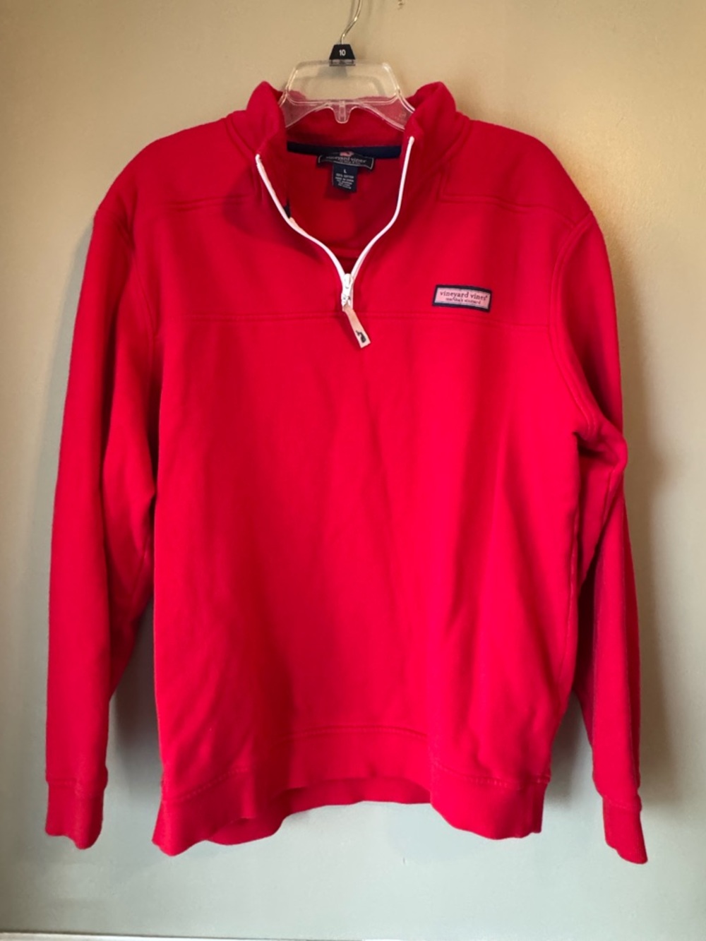 Vineyard Vines Bright Red Quarter-Zip Pullover